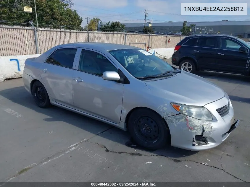 2010 Toyota Corolla Le VIN: 1NXBU4EE2AZ258812 Lot: 40442382