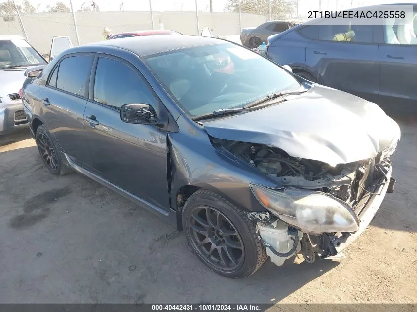 2010 Toyota Corolla S VIN: 2T1BU4EE4AC425558 Lot: 40442431