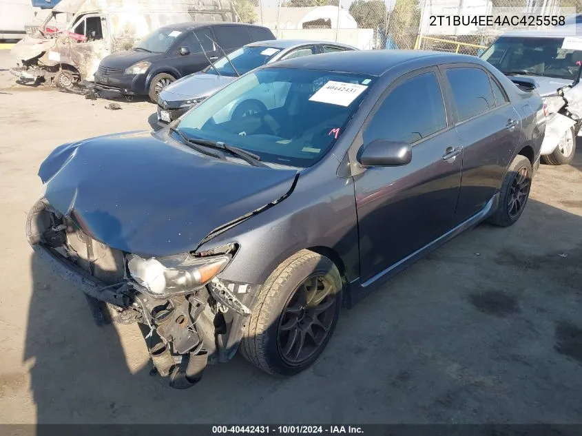 2010 Toyota Corolla S VIN: 2T1BU4EE4AC425558 Lot: 40442431