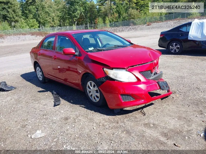 2T1BU4EE4AC326240 2010 Toyota Corolla Le