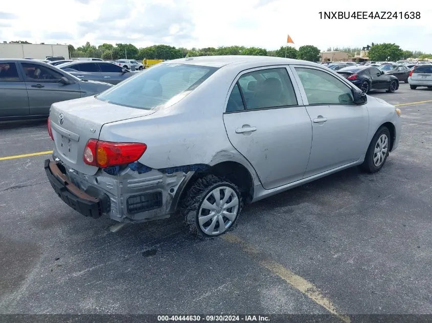 2010 Toyota Corolla Le VIN: 1NXBU4EE4AZ241638 Lot: 40444630