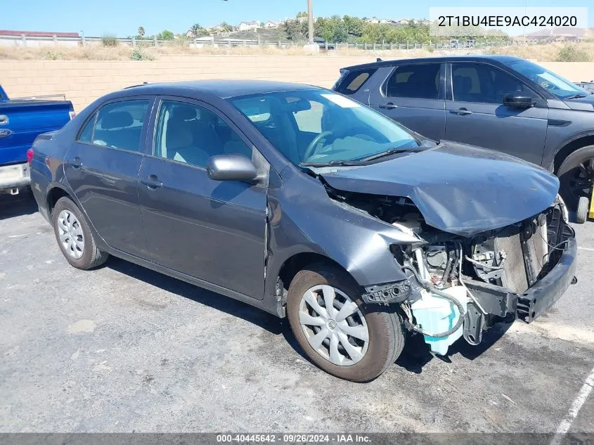 2010 Toyota Corolla Le VIN: 2T1BU4EE9AC424020 Lot: 40445642