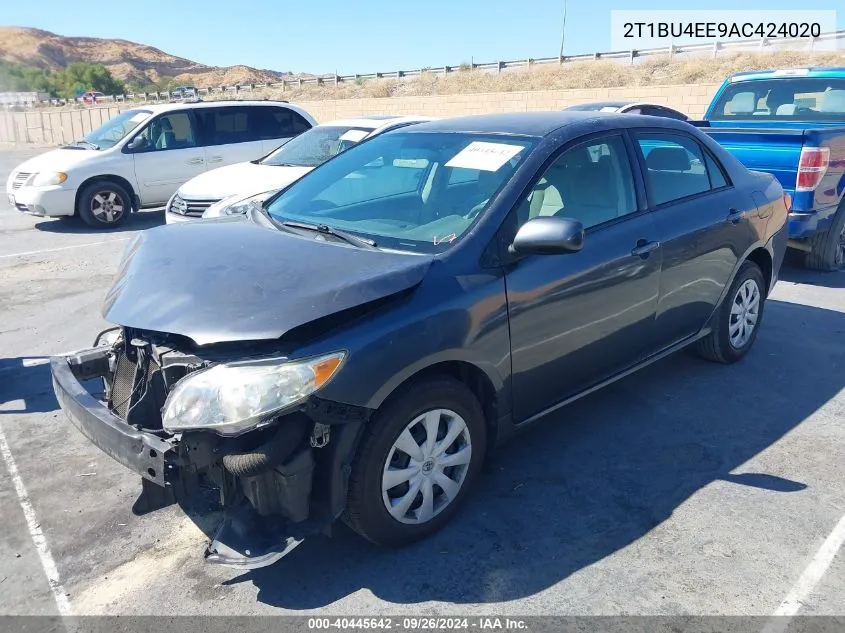 2010 Toyota Corolla Le VIN: 2T1BU4EE9AC424020 Lot: 40445642