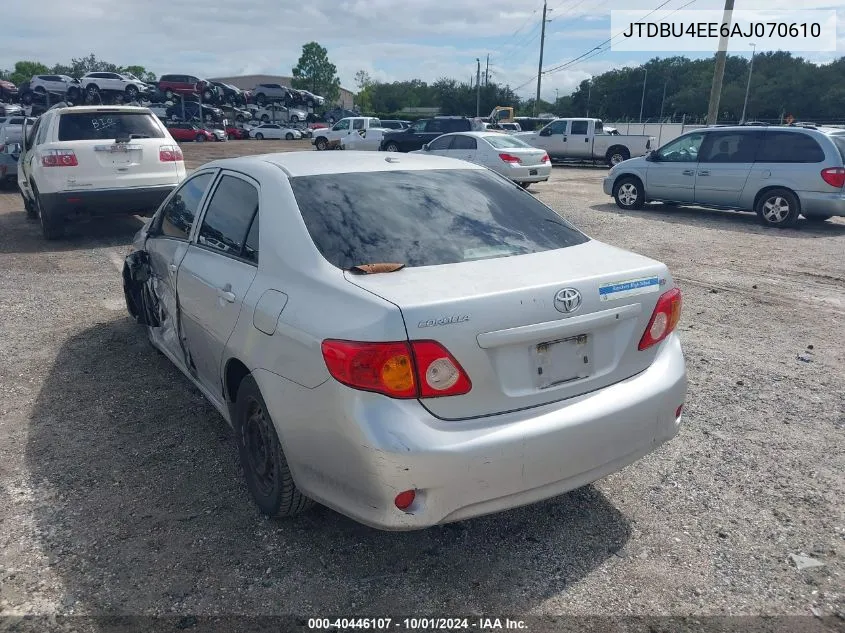 2010 Toyota Corolla Le VIN: JTDBU4EE6AJ070610 Lot: 40446107