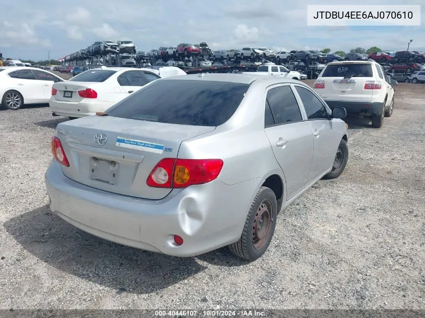 2010 Toyota Corolla Le VIN: JTDBU4EE6AJ070610 Lot: 40446107