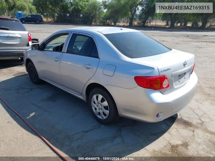 2010 Toyota Corolla Le VIN: 1NXBU4EE3AZ169315 Lot: 40446879