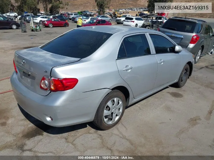 2010 Toyota Corolla Le VIN: 1NXBU4EE3AZ169315 Lot: 40446879