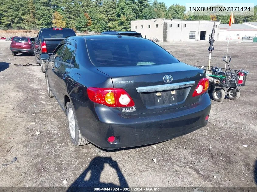 2010 Toyota Corolla Le VIN: 1NXBU4EEXAZ371424 Lot: 40447924