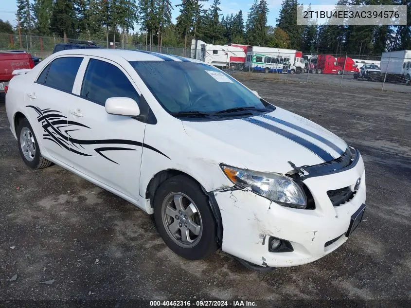 2010 Toyota Corolla Le VIN: 2T1BU4EE3AC394576 Lot: 40452316