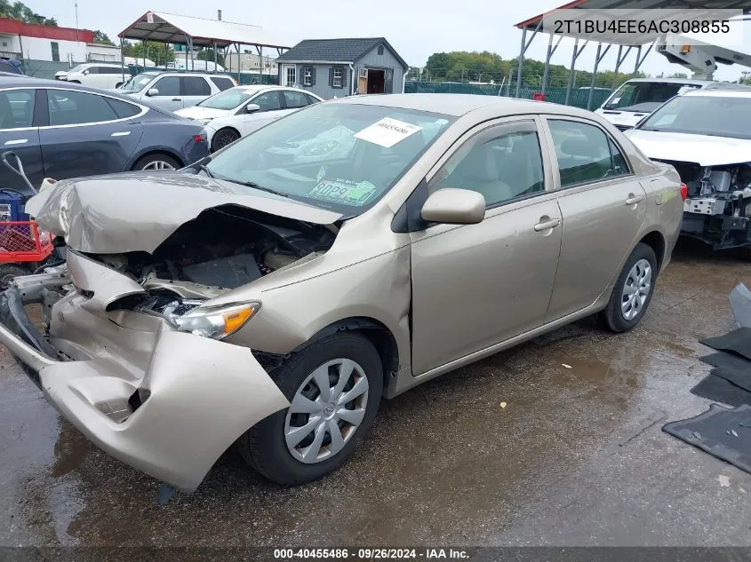 2010 Toyota Corolla Le VIN: 2T1BU4EE6AC308855 Lot: 40455486