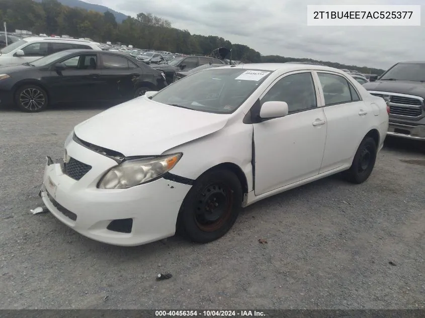 2010 Toyota Corolla Le VIN: 2T1BU4EE7AC525377 Lot: 40456354