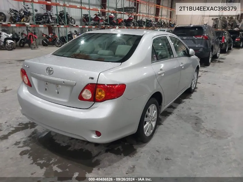 2010 Toyota Corolla Le VIN: 2T1BU4EEXAC398379 Lot: 40456526