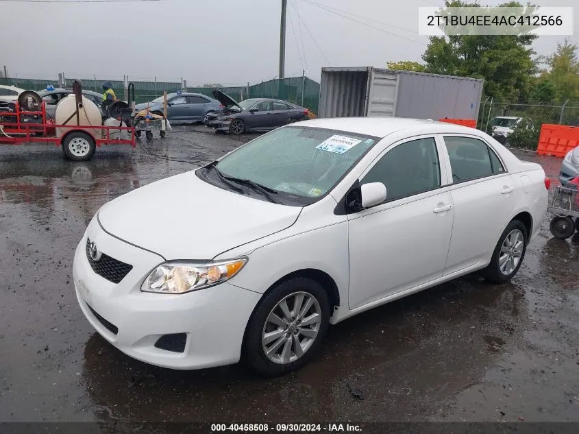 2010 Toyota Corolla S/Le/Xle VIN: 2T1BU4EE4AC412566 Lot: 40458508