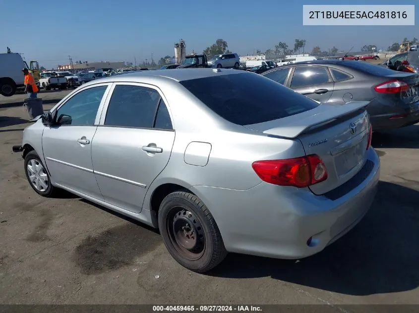 2010 Toyota Corolla Le VIN: 2T1BU4EE5AC481816 Lot: 40459465