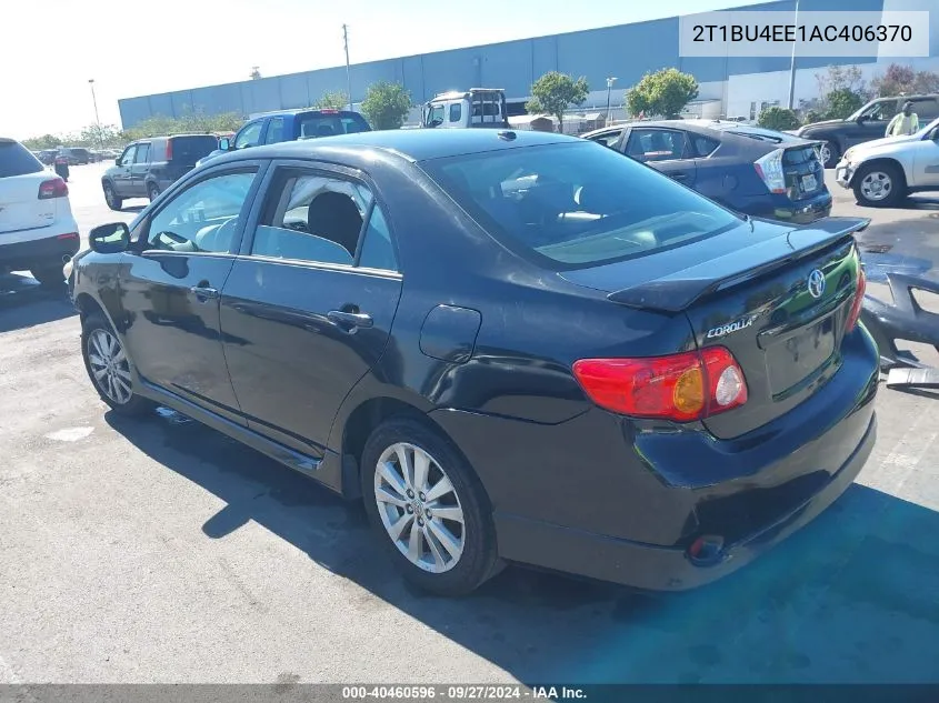 2010 Toyota Corolla S VIN: 2T1BU4EE1AC406370 Lot: 40460596