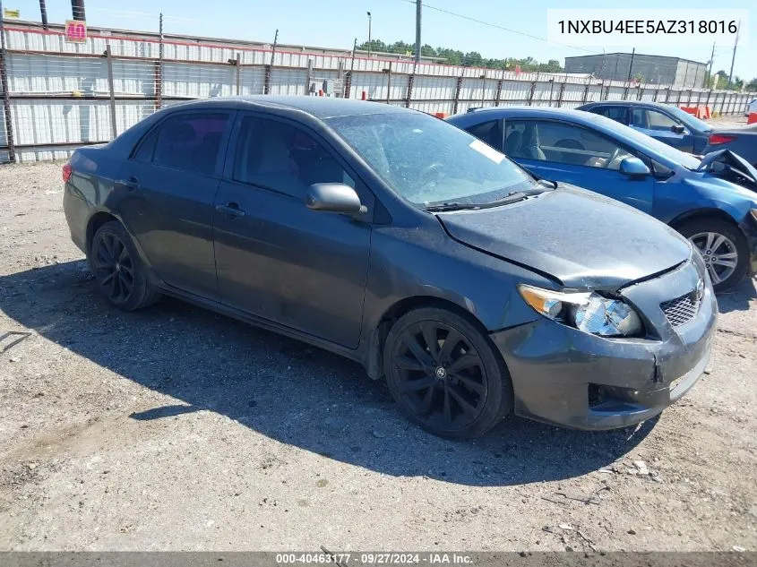 1NXBU4EE5AZ318016 2010 Toyota Corolla Le