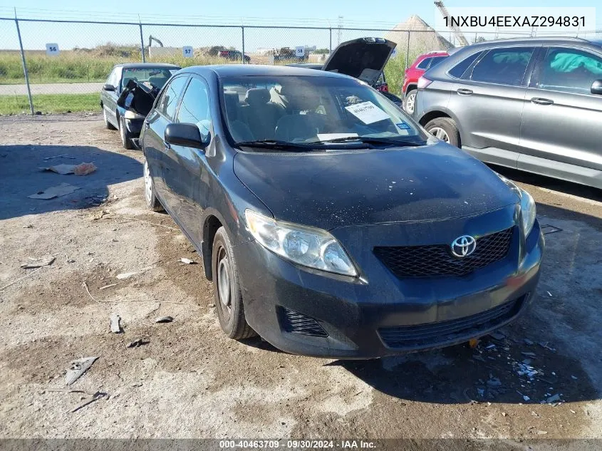 2010 Toyota Corolla S/Le/Xle VIN: 1NXBU4EEXAZ294831 Lot: 40463709