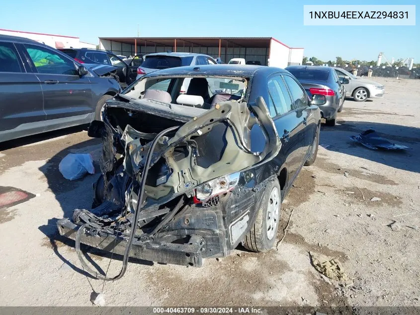 2010 Toyota Corolla S/Le/Xle VIN: 1NXBU4EEXAZ294831 Lot: 40463709