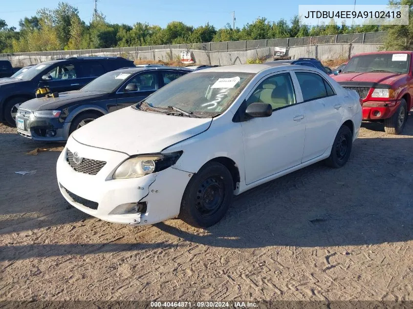 2010 Toyota Corolla S/Le/Xle VIN: JTDBU4EE9A9102418 Lot: 40464871