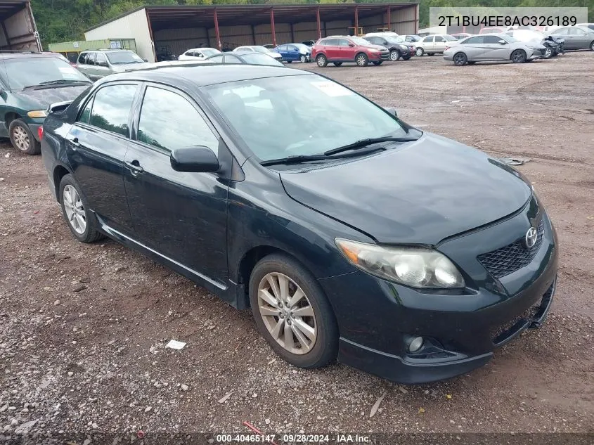 2010 Toyota Corolla S VIN: 2T1BU4EE8AC326189 Lot: 40465147