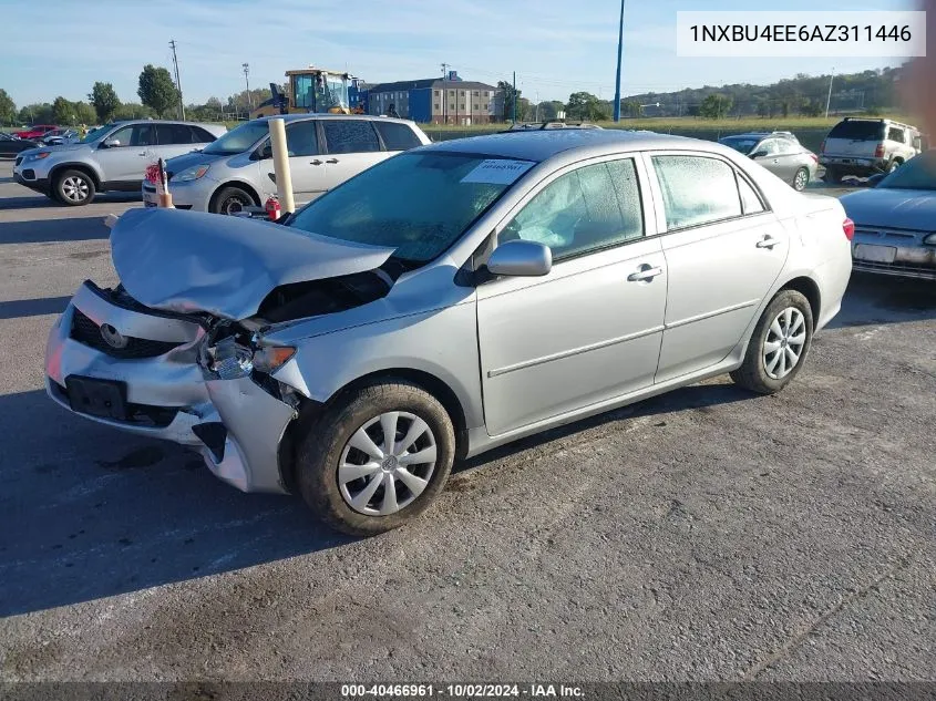 1NXBU4EE6AZ311446 2010 Toyota Corolla Le