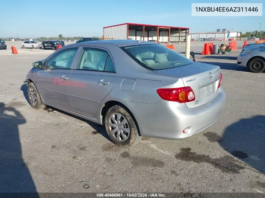 2010 Toyota Corolla Le VIN: 1NXBU4EE6AZ311446 Lot: 40466961