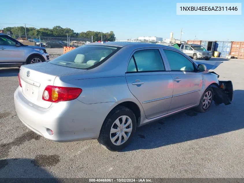 1NXBU4EE6AZ311446 2010 Toyota Corolla Le