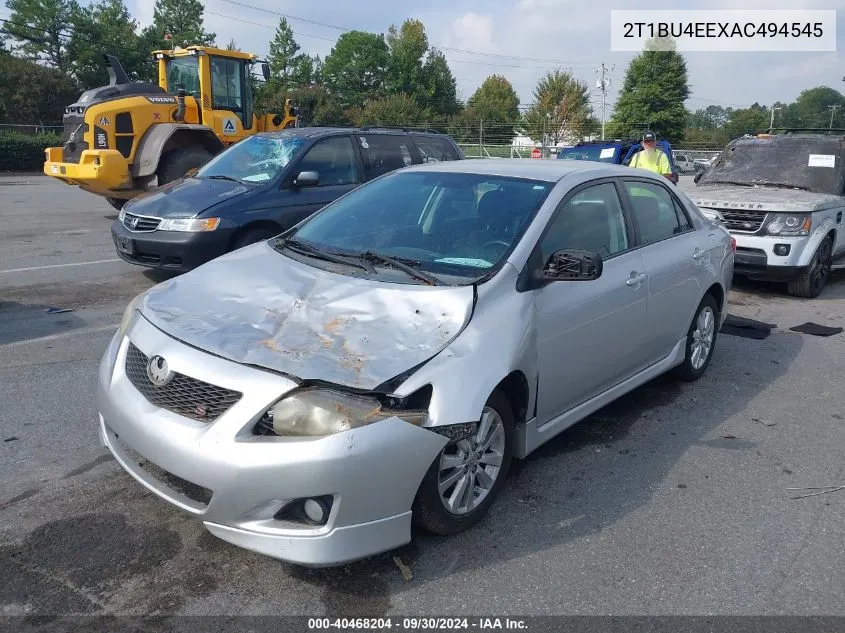 2010 Toyota Corolla S VIN: 2T1BU4EEXAC494545 Lot: 40468204