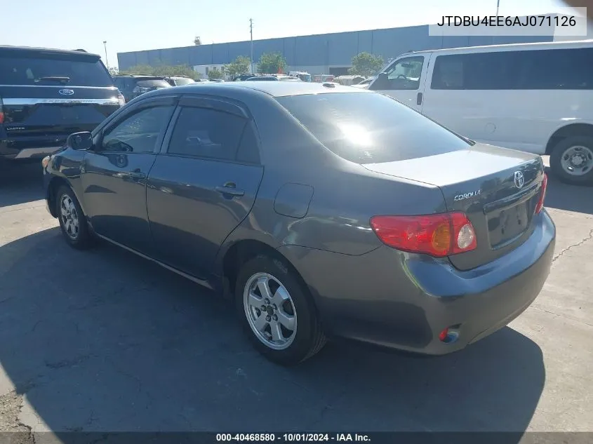 2010 Toyota Corolla Le VIN: JTDBU4EE6AJ071126 Lot: 40468580