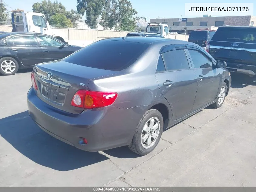 2010 Toyota Corolla Le VIN: JTDBU4EE6AJ071126 Lot: 40468580