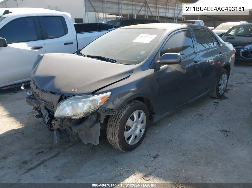 2010 Toyota Corolla S/Le/Xle VIN: 2T1BU4EE4AC493181 Lot: 40470141