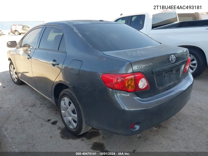 2010 Toyota Corolla S/Le/Xle VIN: 2T1BU4EE4AC493181 Lot: 40470141