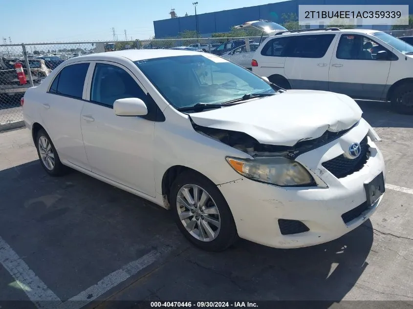 2010 Toyota Corolla Le VIN: 2T1BU4EE1AC359339 Lot: 40470446