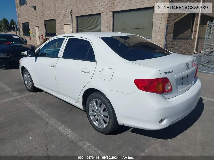 2T1BU4EE1AC359339 2010 Toyota Corolla Le