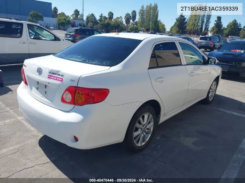 2010 Toyota Corolla Le VIN: 2T1BU4EE1AC359339 Lot: 40470446