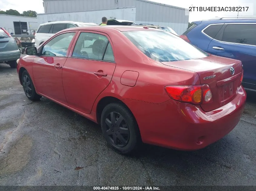 2010 Toyota Corolla Le VIN: 2T1BU4EE3AC382217 Lot: 40474925