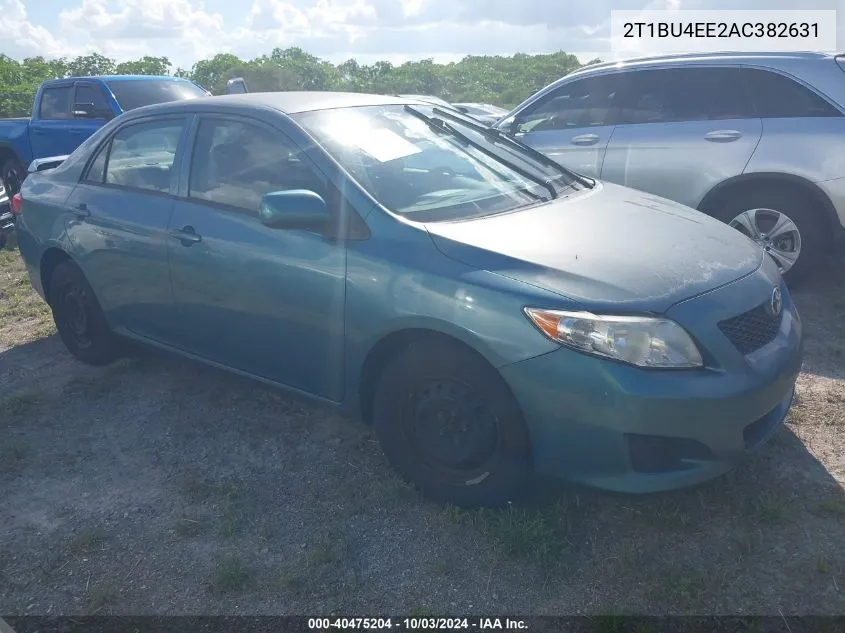 2010 Toyota Corolla Le VIN: 2T1BU4EE2AC382631 Lot: 40475204