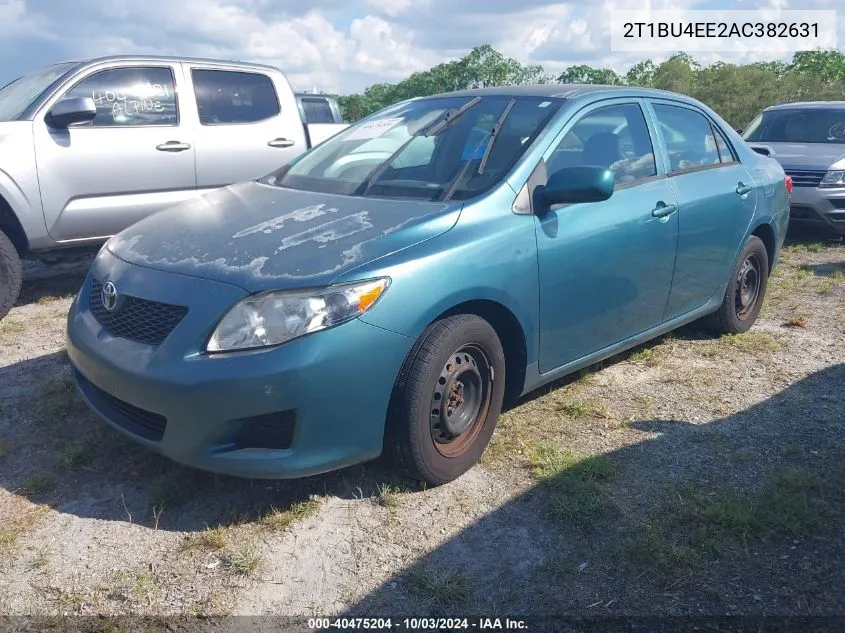 2010 Toyota Corolla Le VIN: 2T1BU4EE2AC382631 Lot: 40475204