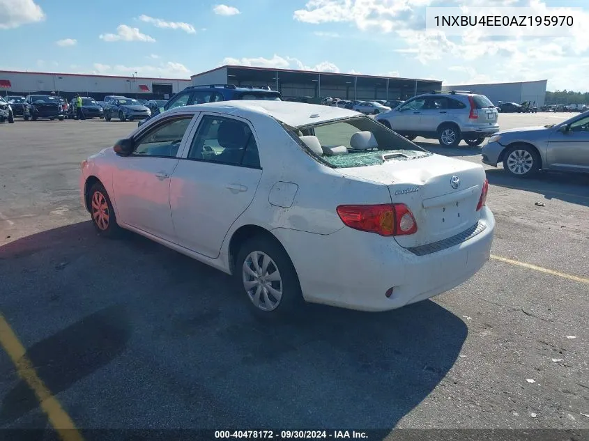 2010 Toyota Corolla VIN: 1NXBU4EE0AZ195970 Lot: 40478172