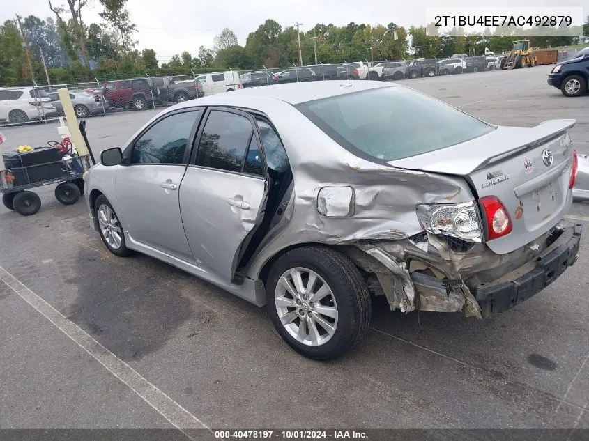 2010 Toyota Corolla S/Le/Xle VIN: 2T1BU4EE7AC492879 Lot: 40478197