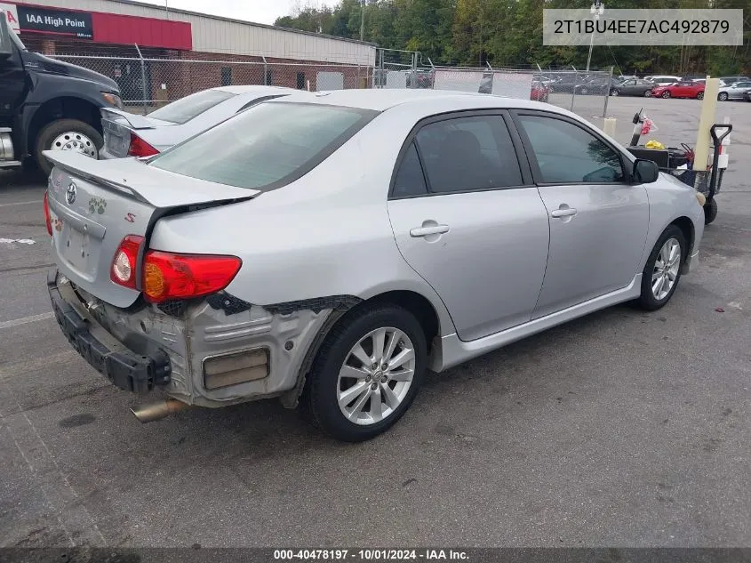 2010 Toyota Corolla S/Le/Xle VIN: 2T1BU4EE7AC492879 Lot: 40478197