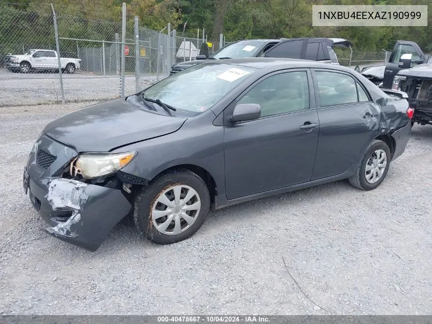 2010 Toyota Corolla Le VIN: 1NXBU4EEXAZ190999 Lot: 40478667