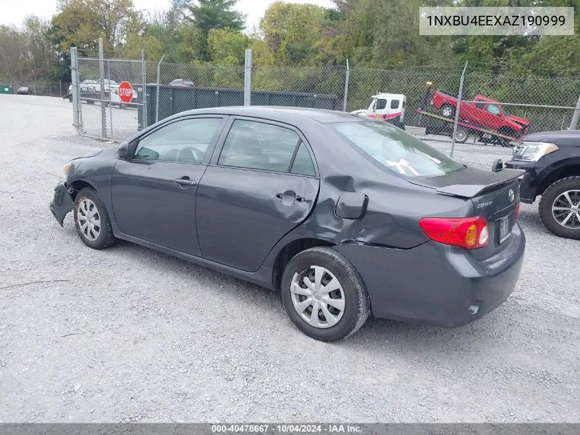 2010 Toyota Corolla Le VIN: 1NXBU4EEXAZ190999 Lot: 40478667