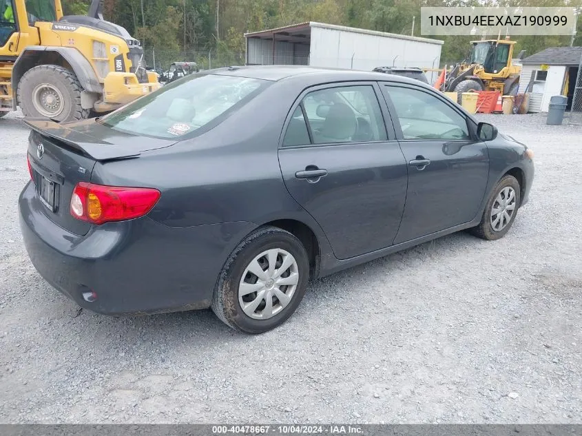 2010 Toyota Corolla Le VIN: 1NXBU4EEXAZ190999 Lot: 40478667