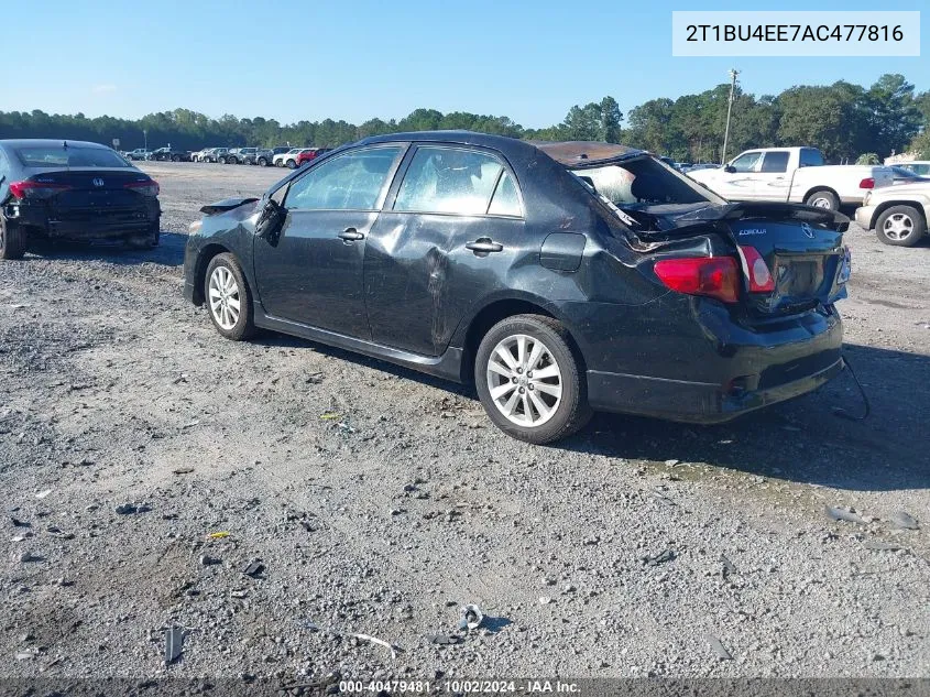 2010 Toyota Corolla S VIN: 2T1BU4EE7AC477816 Lot: 40479481