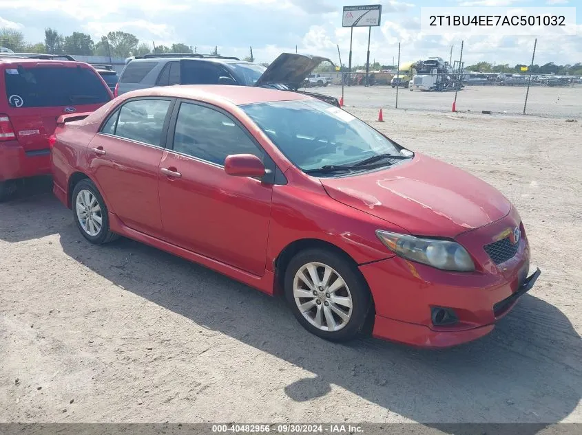 2010 Toyota Corolla S VIN: 2T1BU4EE7AC501032 Lot: 40482956