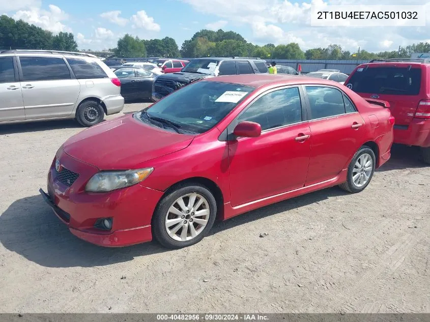 2010 Toyota Corolla S VIN: 2T1BU4EE7AC501032 Lot: 40482956