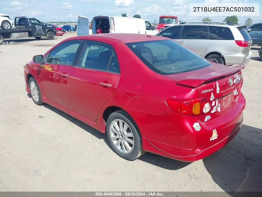 2010 Toyota Corolla S VIN: 2T1BU4EE7AC501032 Lot: 40482956