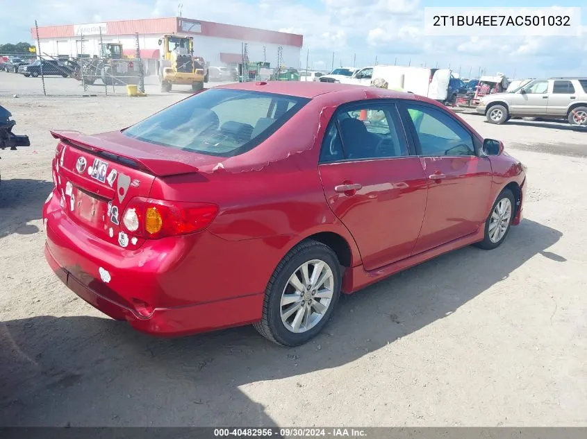 2010 Toyota Corolla S VIN: 2T1BU4EE7AC501032 Lot: 40482956