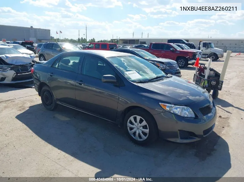 2010 Toyota Corolla Le VIN: 1NXBU4EE8AZ260211 Lot: 40484985